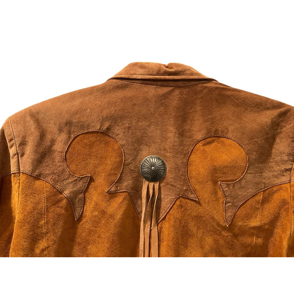 Vintage Pioneer Wear Leather Western Fringe Cropped Jacket Size Medium MINT Cond - Picture 11 of 13